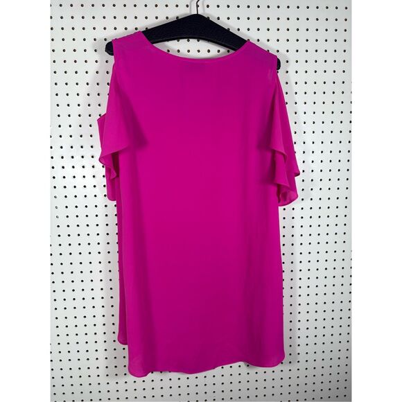 Joseph Ribkoff cold shoulder high/low blouse size 12 - Picture 2 of 5